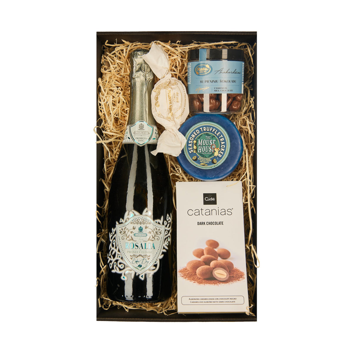 Prosecco Rosalia ir čederio rinkinys