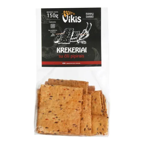 Krekeriai su čili pipirais TRAŠKIS