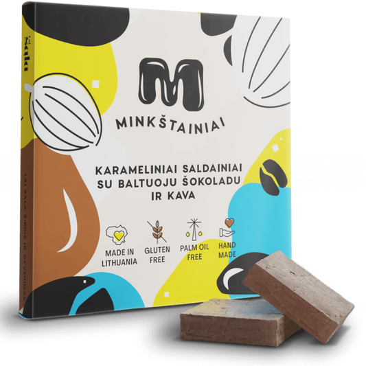 Minkštainiai su baltuoju šokoladu ir kava