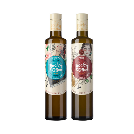 Ypač tyras alyvuogių aliejus Rock’n R’Olive Piqual ir Arbequina