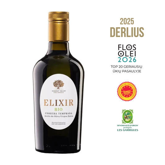 Ypač tyras alyvuogių aliejus ELIXIR BIO DOP, ekologiškas