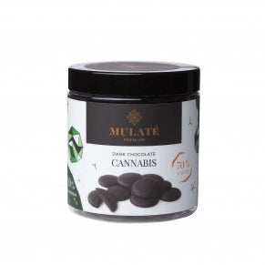 MULATE PREMIUM DARK CANNABIS juodojo šokolado užkandis