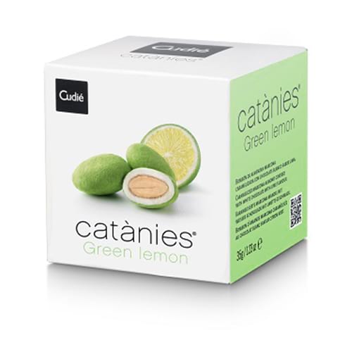 Karamelizuoti migdolai baltajame šokolade CUDIE CATANIES Green Lemon