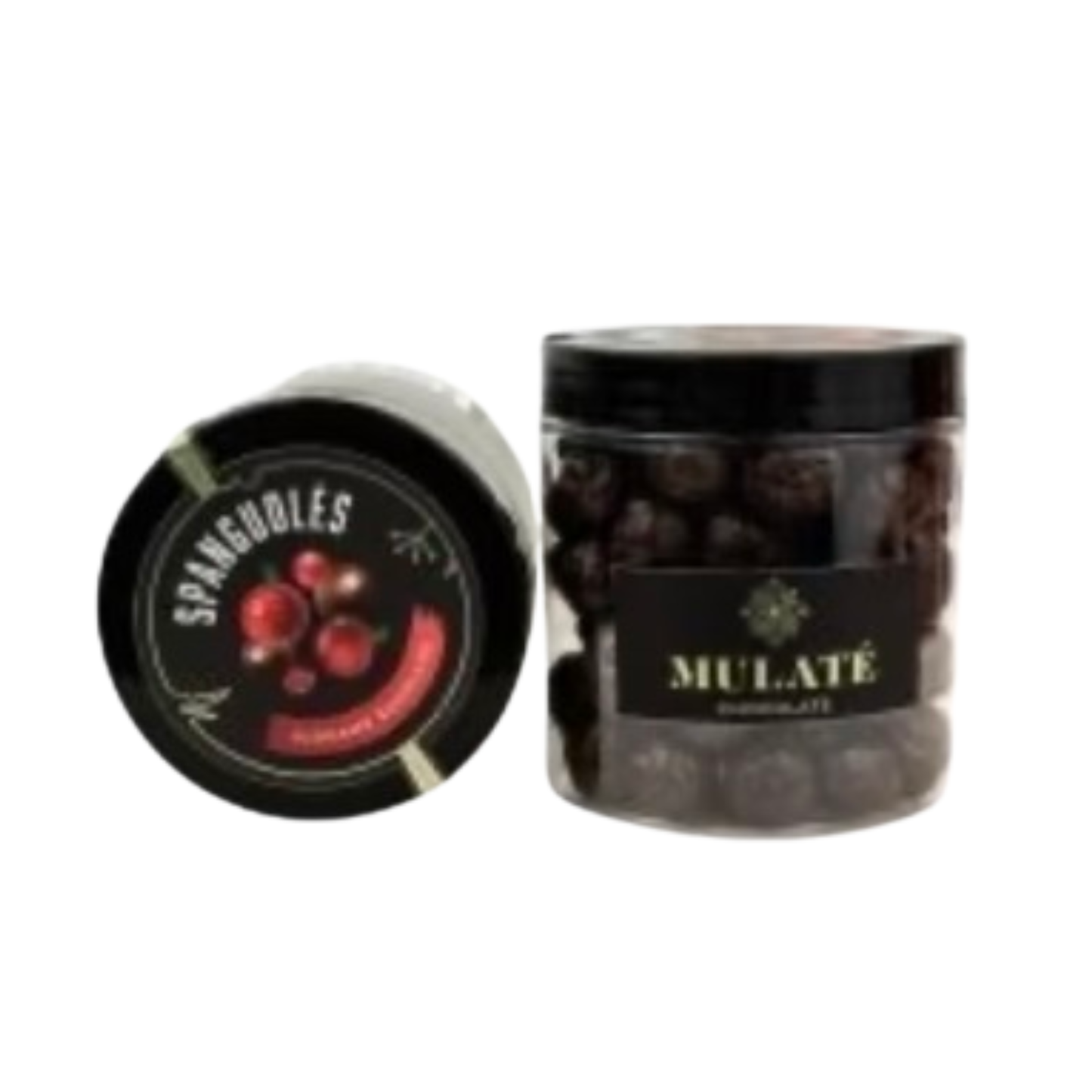 MULATE CHOCO spanguolės juodajame šokolade
