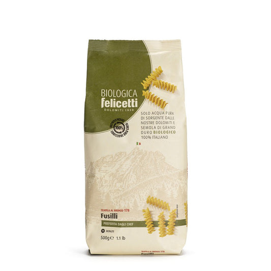 Ekologiški kietųjų kviečių makaronai Fusilli
